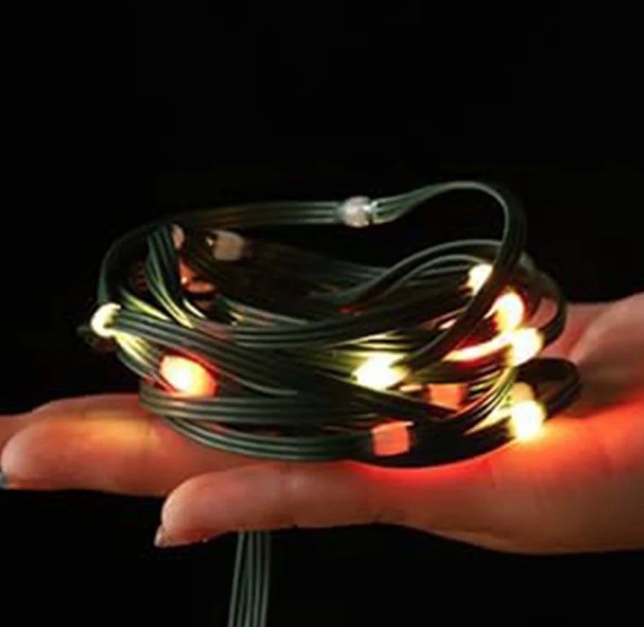 Instalatie de exterior liniara, cu 800 leduri, 100m, IP44, rezistenta la apa, cu 8 jocuri de lumini