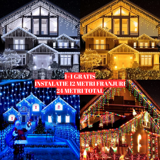 1+1 GRATIS INSTALATIE FRANJURI 12 METRI 300 LED