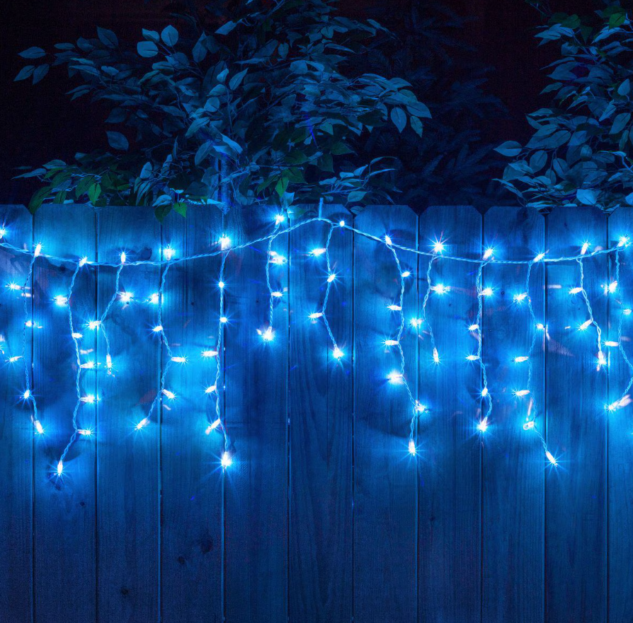 Instalatie 40 metri, perdea franjuri, model turturi interconectabili, 1000 LED, ALBASTRU