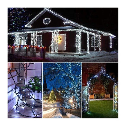 Instalatie De Craciun LED , Liniara Interior/Exterior, Rola 50m, 8 Jocuri De Lumini, Alb Rece