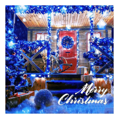 Instalatie De Craciun LED , Liniara Interior/Exterior, Rola 50m, 8 Jocuri De Lumini, Albastru