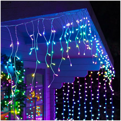 2+1 GRATIS Instalatie 12 metri, perdea franjuri, model turturi interconectabili, 36 metri total 900 LED, COLORAT