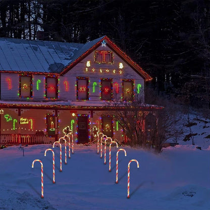 Set 5 decoratiuni luminoase solare pentru Craciun, Acadele, pentru exterior, incarcare solara